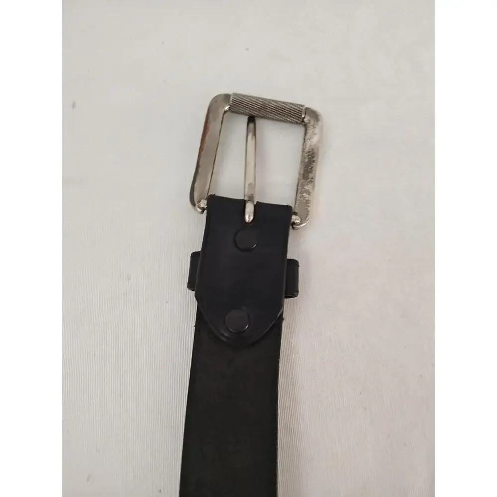 Justin Black Leather Belt Western Cowboy Mens 40 Inch Length USA‎ Size 36